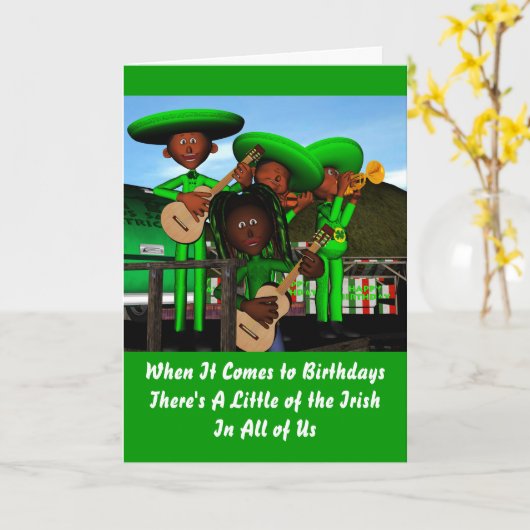 Irish Birthday Karte (Gelbe Blume)