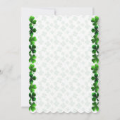 Irish Birthday Kleeblatts Clover Einladungen (Rückseite)