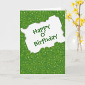 Irish Birthday Message in Shamrocks Karte (Gelbe Blume)