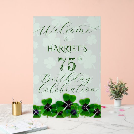 Irish Birthday Party Welcome Acrylschild (Hochzeit)