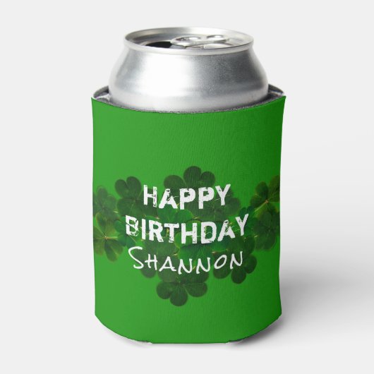 Irish Birthday Personalisiert Drink Coozie Dosenkühler (Kanne Vorderseite)