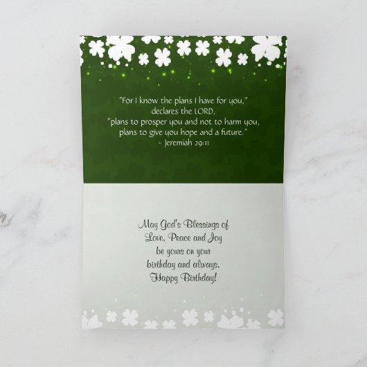 Irish Birthday Segen Inspiration Karte (Innenseite)