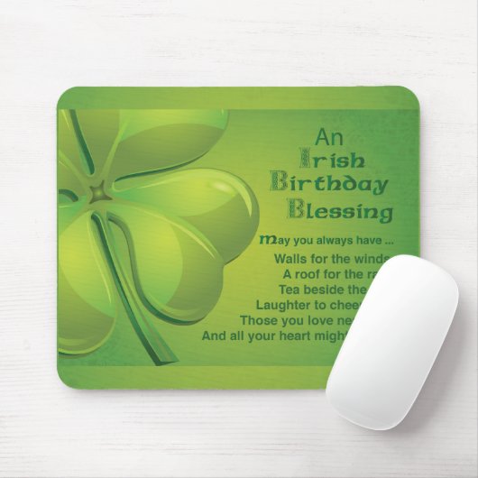 Irish Birthday Sessing, keltisch Mousepad (Mit Mouse)