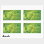 Irish Birthday Sessing, keltisch Rechteckiger Aufkleber (Blatt)