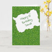 Irish Birthday With Name In Shamrocks Karte (Gelbe Blume)