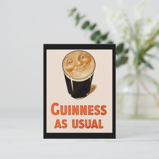 Irish Black Beer Postkarte (Stehend Vorderseite)