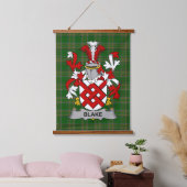 Irish Blake Coat of Arms Family Crest Wandteppich Mit Holzrahmen (Schlafzimmer)