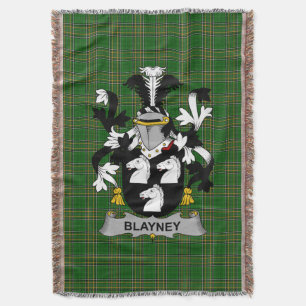Irish Blayney Coat of Arms Familienwappen Irland Decke