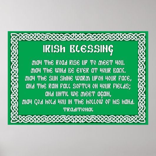 Irish Blessing 1 in Celtic Knot Frame Poster (Vorne)