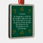 Irish Blessing and Shamrocks Green Typography Ornament Aus Metall (Rechts)