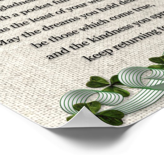 Irish Blessing Art Foam Board Poster (Ecke)