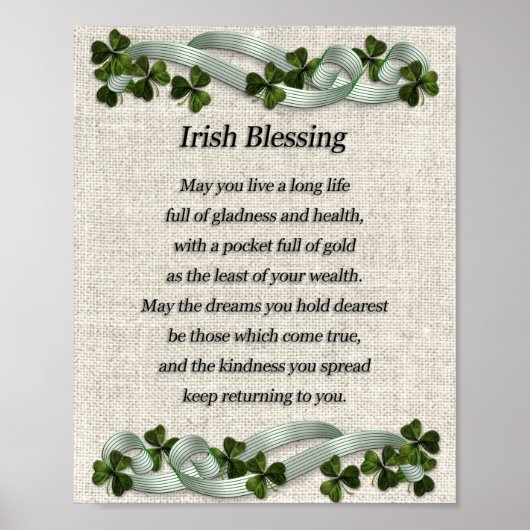 Irish Blessing Art Foam Board Poster (Vorne)