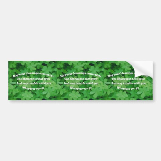 Irish Blessing Autoaufkleber (Vorne)