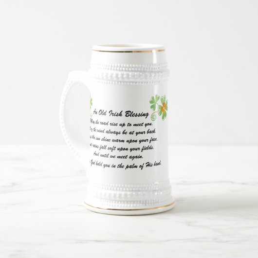 Irish Blessing Beer Tasse (Vorderseite Links)