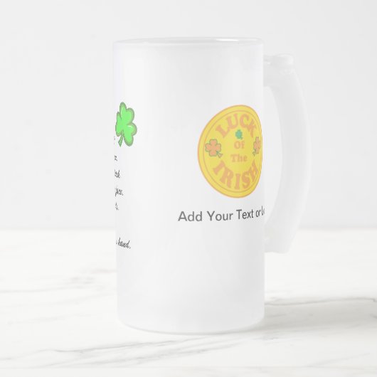 Irish Blessing Beer Tasse (VorderseiteRechts)