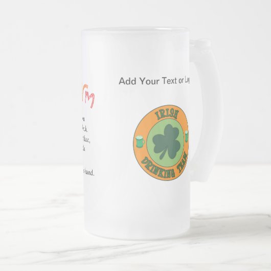 Irish Blessing Beer Tasse - SRF (VorderseiteRechts)