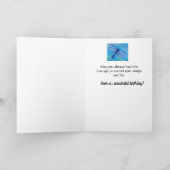 Irish Blessing Birthday Brave Blue Dragonfly Karte (Innenseite)