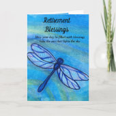 Irish Blessing Blue Dragonfy Course Retirement Karte (Vorderseite)