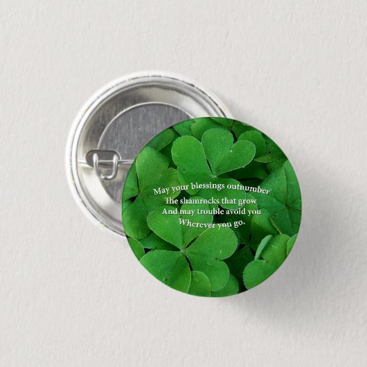 Irish Blessing Button (Vorne & Hinten)