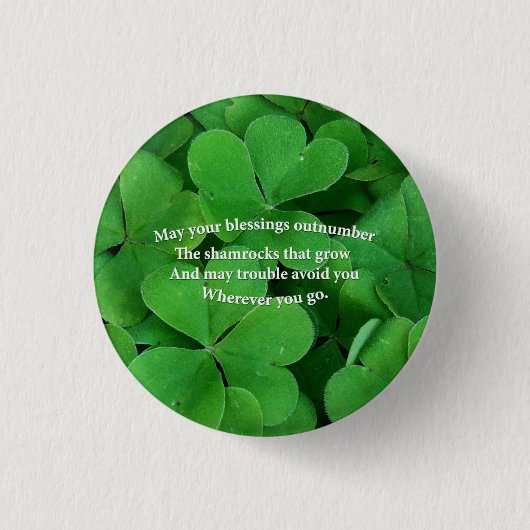 Irish Blessing Button (Vorderseite)