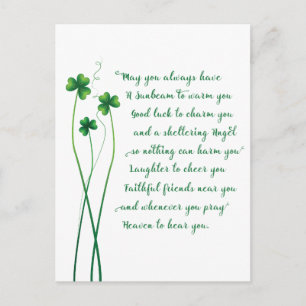 Irish Blessing Calligraphy Postcard Postkarte