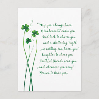 Irish Blessing Calligraphy Postcard Postkarte