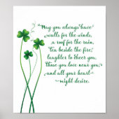Irish Blessing Calligraphy Print Poster (Vorne)