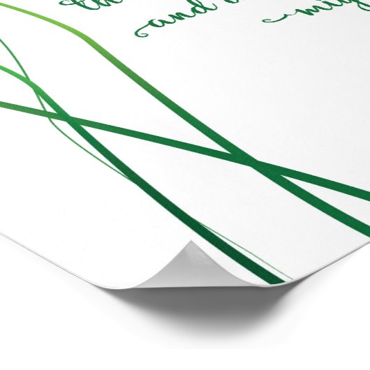 Irish Blessing Calligraphy Print Poster (Ecke)