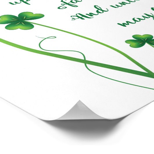 Irish Blessing Calligraphy Print Poster (Ecke)
