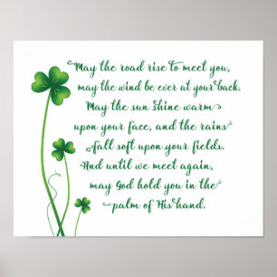 Irish Blessing Calligraphy Print Poster