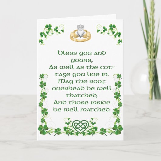 Irish Blessing Card aus Irland Option 4 Karte (Vorderseite)