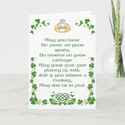 Irish Blessing Card aus Irland Option 5 Karte (Vorderseite)