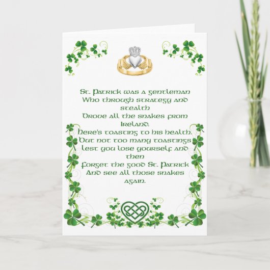 Irish Blessing Card aus Irland Option 8 Karte (Vorderseite)