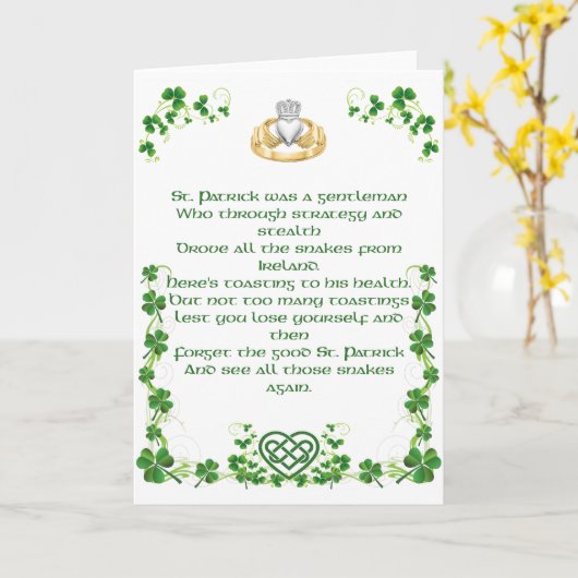 Irish Blessing Card aus Irland Option 8 Karte (Gelbe Blume)