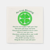 Irish Blessing Celtic Kleeblatt Party Small Serviette (Vorderseite)