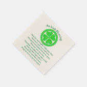 Irish Blessing Celtic Kleeblatt Party Small Serviette (Ecke)