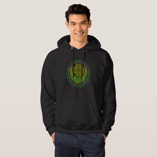 Irish Blessing Celtic Knot 4 Leaf C St Patrick s D Hoodie (Vorne ganz)
