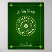 Irish Blessing | Dürfen Sie so lange leben, wie Si Poster (Vorne)