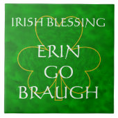 Irish Blessing - "Erin Go Braugh" Fliese (Vorderseite)