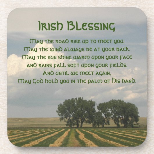 Irish Blessing Farmland Foto Getränkeuntersetzer (Vorderseite)