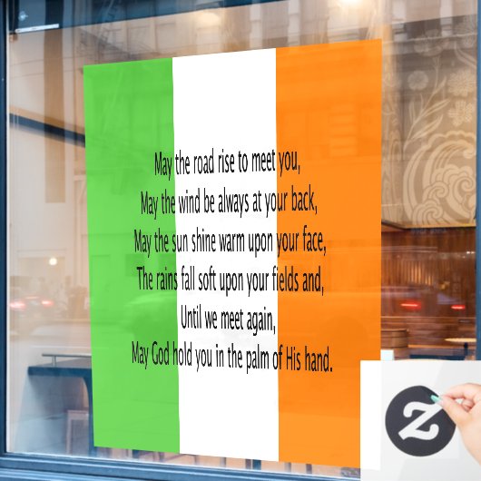Irish Blessing Fensteraufkleber (Café-Fenster)