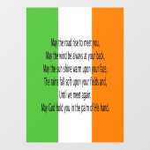 Irish Blessing Fensteraufkleber (Blatt)