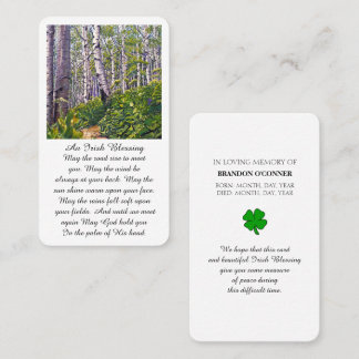 Irish Blessing Gedenkgebetkarte Visitenkarte
