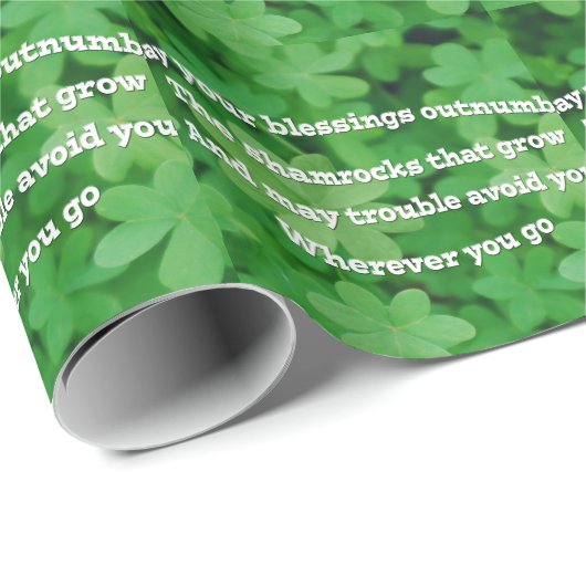 Irish Blessing Geschenkpapier (Rolleneckpunkt)