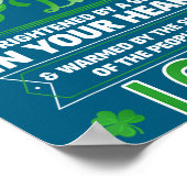 Irish Blessing Glück Zitate Sprüche St. Patrick's Poster (Ecke)