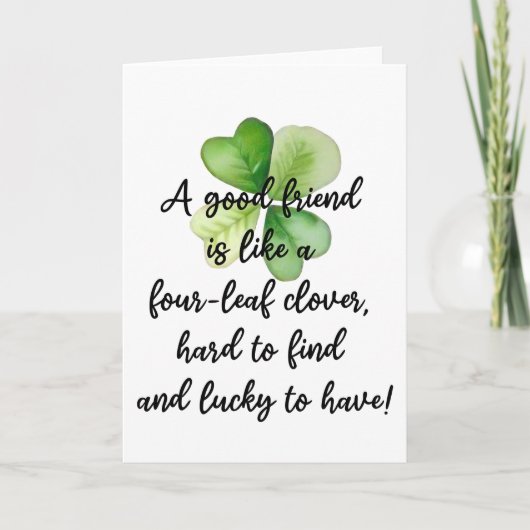 Irish Blessing Glücksklee Freundschaft  Karte (Vorderseite)