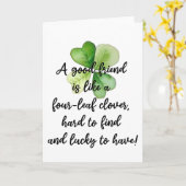 Irish Blessing Glücksklee Freundschaft  Karte (Gelbe Blume)