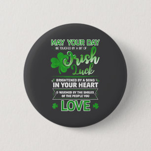 Irish Blessing Glückszitate Sprüche St. Patrick's Button