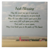 Irish Blessing Golden Wheat Fields Fliese (Vorderseite)