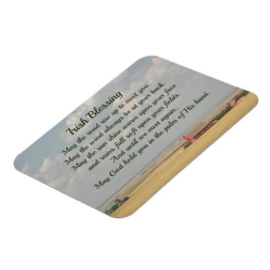 Irish Blessing Golden Wheat Fields Foto Magnet (Linke Seite)